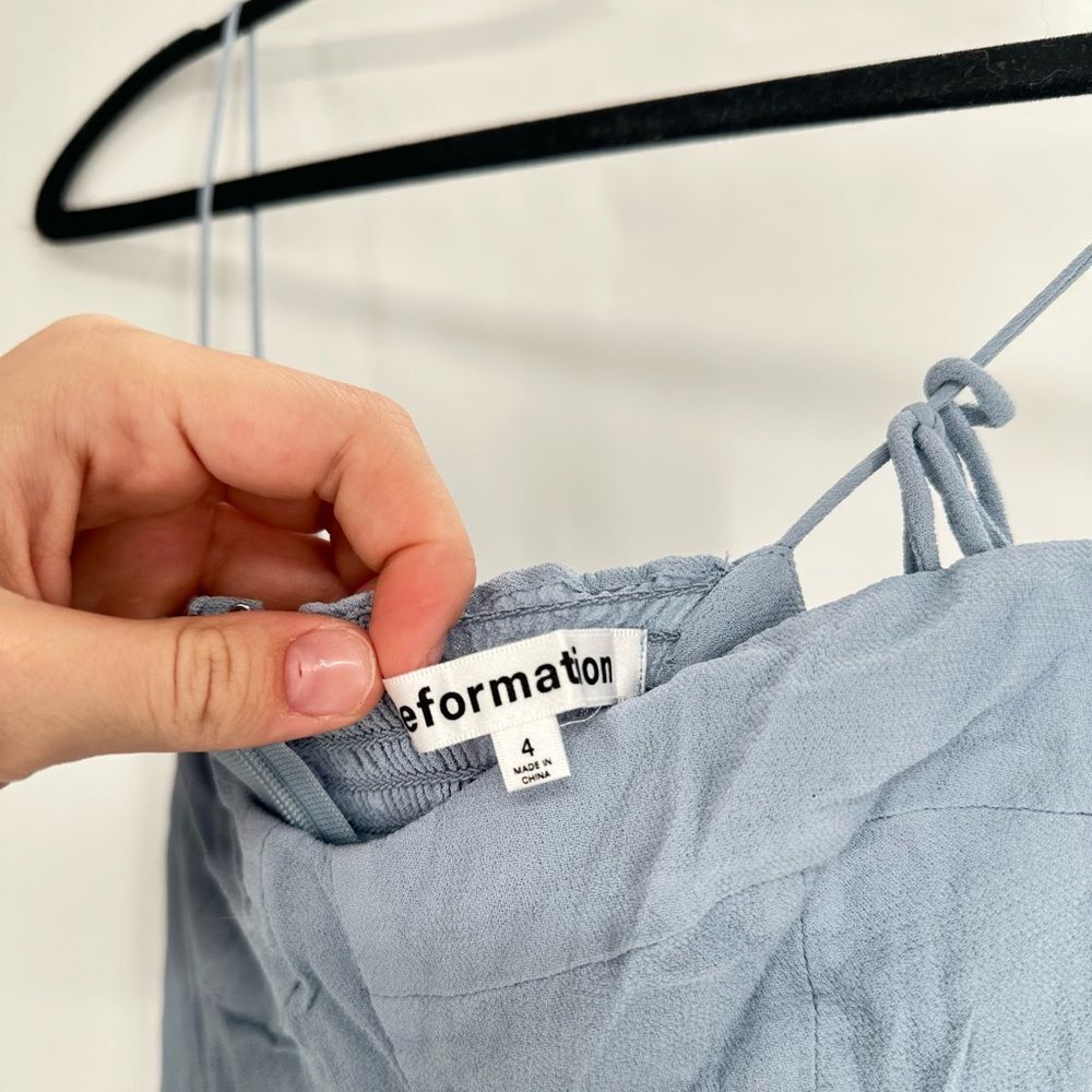 Reformation Juliette Dress in Mineral Blue Size 4 - Picture 8 of 13